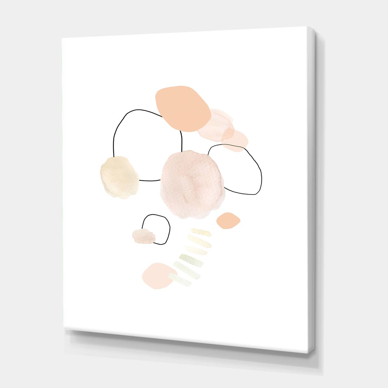 Designart - Watercolour Stains - Shabby Chic Canvas Wall Art Print